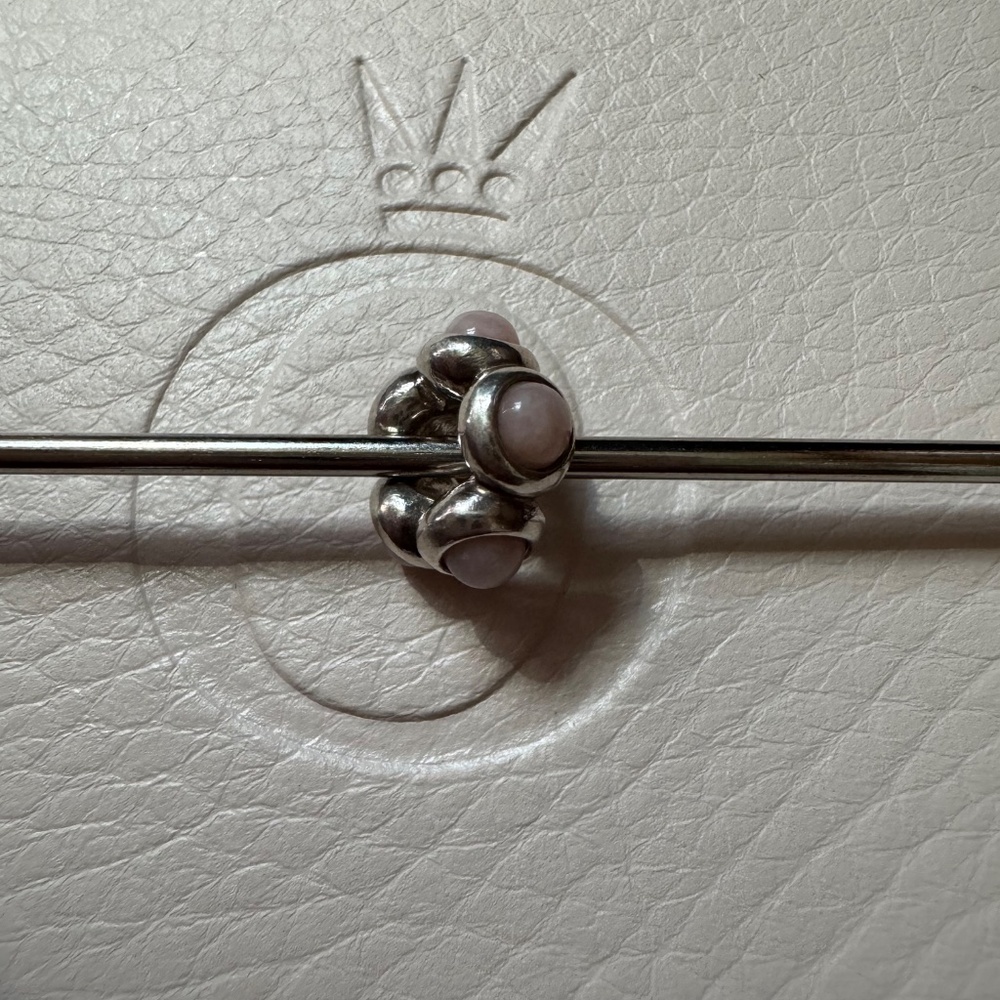 Genuine retired Pandora pink opal cabochon - Picture 2 of 4
